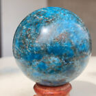 313g Natural Blue Apatite Quartz Crystal Sphere Mineral Specimen Healing R147