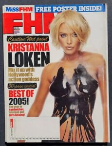 January February 2006 FHM Kristanna LOKEN Leeann TWEEDEN ~ CALENDAR White Label