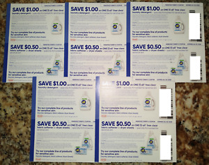 New ListingLot 5 All Laundry Detergent & Fabric Softener/ Dryer Sheet Exp 4/2025 Coupons