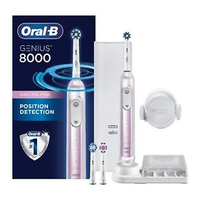 Oral-B Genius 8000 Electric Toothbrush with Bluetooth Connectivity , Sakura Pink
