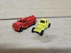 🔥 Tootsie Toy Red Oil Tanker Wagon Truck & Yellow Hot Rod Classic Metal Vintage