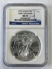 New Listing2015 $1 AMERICAN SILVER EAGLE NGC MS70 EARLY RELEASES BLUE LABEL Spot Free