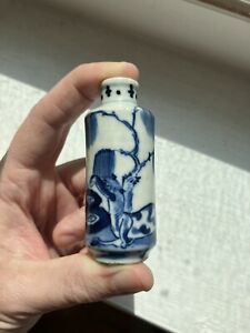 New ListingChinese Porcelain Blue and White Snuff Bottle