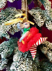 Katherine's Collection Hippo Ribbon Dance Ornament 28-628106 Red