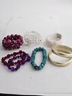 Estate Vintage Lot Of Eight Bracelets Mixed Materials