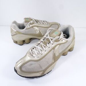 Nike Shox Turbo V Beige Gold Lace-Up Running Shoes Women's Size 8