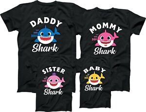 Baby Shark Mommy Shark Daddy Shark TSHIRT Family Member Tee Shirt