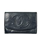 CHANEL CC Logo Caviar Skin Long Bifold Wallet X03-0272