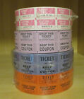 Roll of 2000 Double Stub Tickets Door Prize Raffle 50/50 Carnival Events