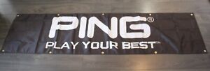 Ping Golf Banner Black Flag Big 2x8 feet Golfer Golf Course Pro Shop Clubs 97