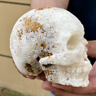 New Listing1.97LB Natural crystal cluster quartz mineral specimen hand carved skull