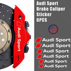 For Audi Sport Car Wheels Brake Caliper Sticker 3D Decal Logo Decoration White