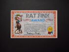 VINTAGE 1964 NUTTY AWARDS CARD #14 ( RAT FINK ) TOPPS