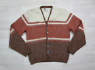 Vintage Milwaukee Knit Mohair Blend Grandpa Cardigan Sweater Mens (M) Colorblock