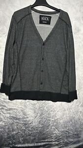 Buckle Black 3 Button Gray Sweater Men’s Large Cotton
