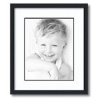 ArtToFrames Matted 15x18 Black Picture Frame with 2