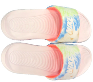 Nike Victori One Womens Tie Dye Print Slide White Sandals CN9676 101 - SIZE 8