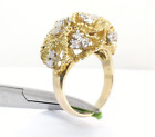+ Vintage Solid 18k - 16.5g Gold 1ctw 26 Diamond Ladies Cocktail Ring Size 9
