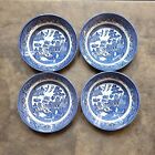 Lot of 4 CHURCHILL of ENGLAND BLUE WILLOW Soup Bowls 8