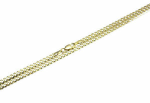 14k Solid Yellow Gold Cuban Link 3.5mm-12mm Chain Necklace Bracelet 7