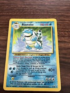 Blastoise 2/102 Base Set Holo Rare Vintage Pokemon Card