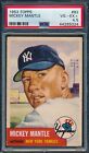 1953 Topps Baseball #82 Mickey Mantle Card Graded PSA 4.5 *UNDERGRADED*