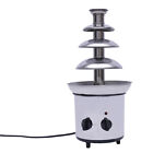 4-Tier Commercial Chocolate Fondue Fountain Equipment Machine Stainless Steel US