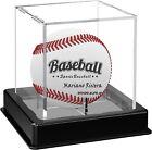 1 Baseball/Billiard Ball Holder Display Case Stand, Acrylic Cover, UV Protection