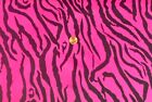 Hot Pink Zebra Print Flannel Fabric, Animal Print, BTHY