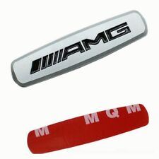 2PCS Car Front Rear Seat Tuning Badges Decal Silver for Mercedes BENZ AMG Emblem