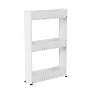 New Listing3-Tier Rolling Cart for Kitchens and Laundry Rooms (White)