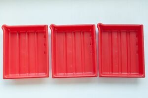 Lot of 3 - 8x10 Paterson Plastic Darkroom Developing Trays Tray Made in England