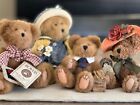 Boyds Bears Set of 4 Two with Adorable Hats 2 with Tags Excellent Condition