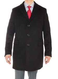 Luciano Natazzi Italian Mens Cashmere Trench Coat Modern Topcoat