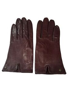 VNTG ETIENNE AIGNER Maroon Gloves Size 6.5 - 100% Wool lined ITALY EUC