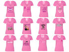 Breast Cancer awareness PINK Ribbon survivor support, Women Vneck T-shirt shirt