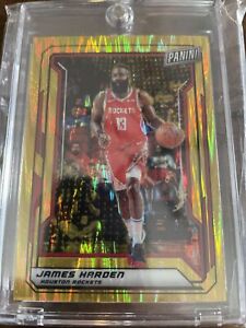 JAMES HARDEN 19-20 Panini NATIONALS Prizms Gold #5  ,2/10 CARD IS MINT & PRIZM