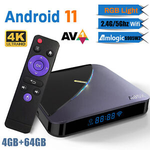 A95X Android 11.0 TV Box Amlogic S905W2 Quad Core 4K UHD Media Player 64GB Z2V7