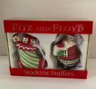 Fitz and Floyd Christmas Salt and Pepper Shakers Stocking Stuffers Santa Box 4