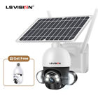 WiFi Solar Powered Security Camera System Wireless Outdoor Home CCTV PTZ 4MP HD