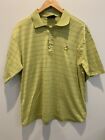 Men's Clubhouse Collection Made in Italy Striped Masters Polo Golf Shirt Large
