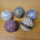 5 Ornate Decorative Spheres Orbs Carpet Balls Home Decor Centerpiece Accent 3.5