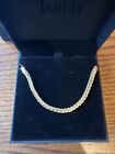 JARED 1933 Esquire Mens Foxtail Chain Necklace Sterling Silver 14k Yellow Gold