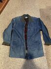 Vintage LL Bean Denim Chore Jacket Mens Large Blue 1990s Hunting Blanket Lined