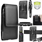 Leather Cell Phone Holster Pouch Case With Belt Clip Loop For iphone Samsung