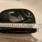 DEFECT  NU Chanel BEAUTE Black snowflake Patent M Cosmetic Bag make up pouch