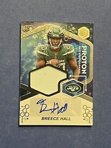 New Listing2022 Panini Elements Football Breece Hall Proton Patch JETS SP #’d/75 Auto RPA