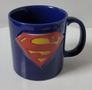 Superman DC Comics Ceramic Embossed 3D Cup, 16 Oz.