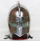 Viking Helmet with Chainmail Medieval Norman Knight Battle Armor Costume Helmet
