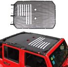 Sunshade UV Protection Mesh Heat Shade Soft Top for Jeep Wrangler JK 07-17 4Door (For: 2016 Jeep Wrangler Unlimited Sport 3.6L)